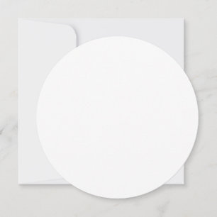 Invitation Mariage blanc clair de 5,25 pouces Cercle blanc