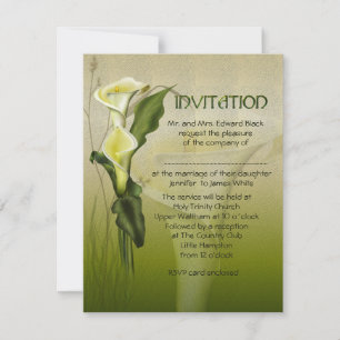 Invitation Mariage blanc de Calla