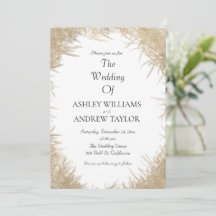 Mariage blanc élégant en laiton or