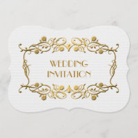 Mariage blanc en ivoire de feuille d'or d'art déco