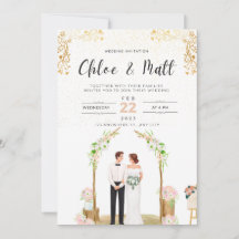 Mariage blanc et or