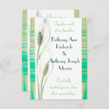 Mariage blanc et vert de zantedeschia