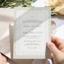 Mariage blanc et vert en dentelle 