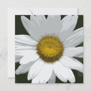 Invitation Mariage blanc Fleur de marguerite