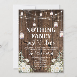 Invitation Mariage Blanc Floral Rien de Fantaisiste Juste de