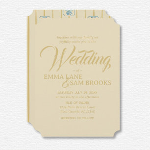Invitation Mariage blanc Lotus