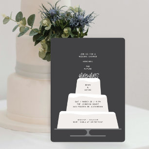 Invitation Mariage blanc moisi glacé Cake Couple Douche