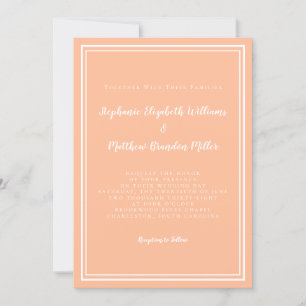 Invitation Mariage Blanc Simple Minimaliste Moderne Chic 