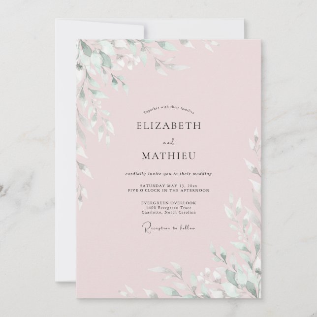 Invitation Mariage Bloc Peint en Cobalt (Devant)