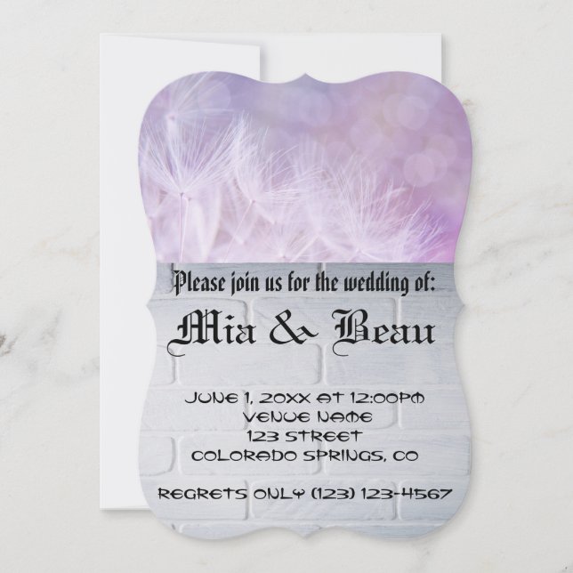Invitation Mariage Blossoms La Destinée Romantique De La Mari (Devant)