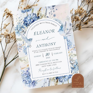 Invitation Mariage Blue Hydrangea