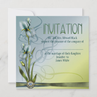 Invitation Mariage Blue Iris