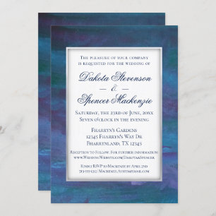 Invitation Mariage Blue-Ombre   Turquoise Turquoise violet vi