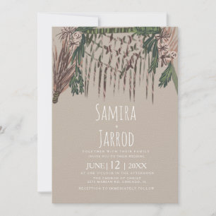 Invitation Mariage Bohème à l'Arche Naturelle Dessinée à la M