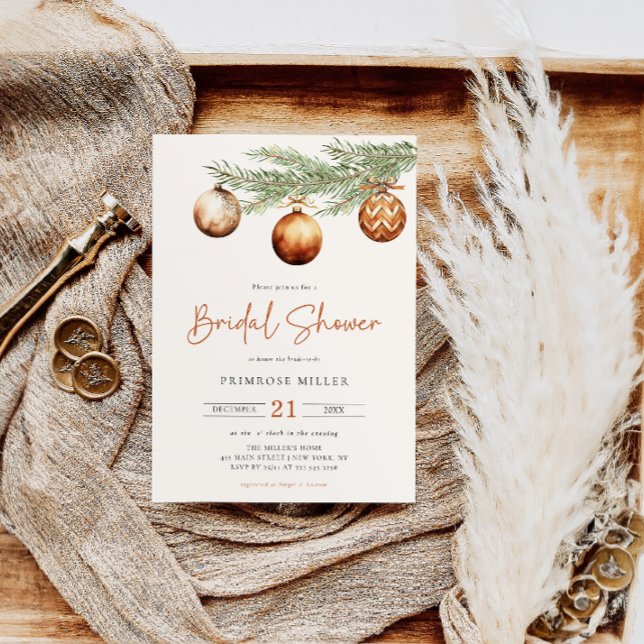 Invitation Mariage Bohème de Fêtes de fin d'année  (Créateur téléchargé)