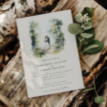 Invitation Mariage bohème de la forêt d'aquarelle enchantée<br><div class="desc">Bohème de Bohême Forêt d'Aquarelle Enchantée - Invitation vos invités à une célébration magique avec notre élégante et rêvée forêt d'aquarelle Faire-part de mariage bohème. Doté d'une mariée et d'un marié dans une forêt d'aquarelle luxuriante et rêvée, ce design saisit magnifiquement un charme bohème. La typographie minimaliste moderne apporte une...</div>