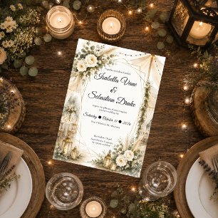 Invitation Mariage Bohème Élégant