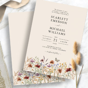 Invitation Mariage Bohème Élégant