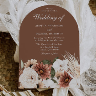 Invitation Mariage Bohème Élégant et Intemporel sous une Arch