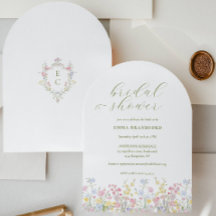 Mariage Bohème Élégant Fleurs Sauvages Shower