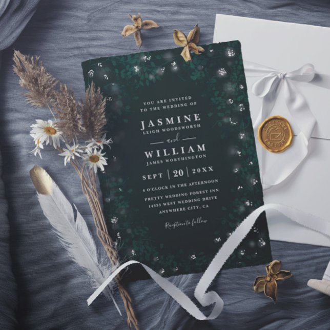 Invitation Mariage Bohème Élégant Moderne Rustique sous la Lu (Créateur téléchargé)