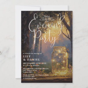Invitation Mariage Bohème en Bocal de la Forêt de Soirée