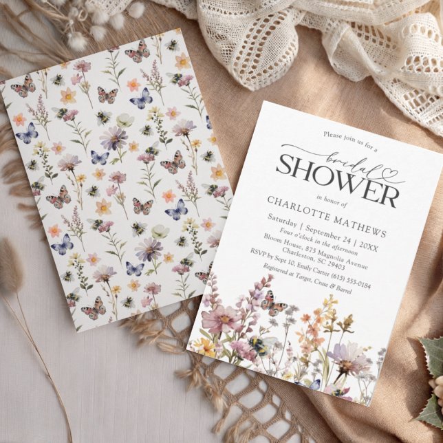 Invitation Mariage Bohème Fleur de Fleur d'Eau Florale (Créateur téléchargé)
