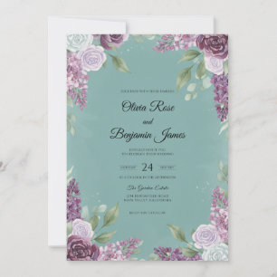 Invitation Mariage Bohème Fleur des Champs de Prune et de Sar
