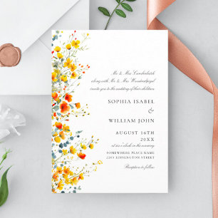 Invitation Mariage Bohème Fleur sauvage de Meadow
