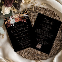Mariage Bohème Fleur Terracotta Noir Tout En Un