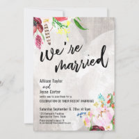 Mariage Bohème Floral Rustique Bois Nous sommes Ma
