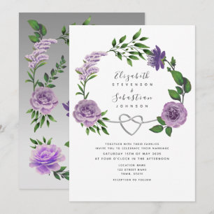 Invitation Mariage Bohème Lavande Violet
