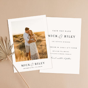 Invitation Mariage Bohème Minimaliste Budget Arche Photo