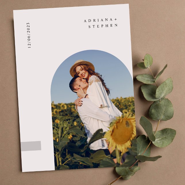 Invitation Mariage Bohème Moderne Minimaliste (Créateur téléchargé)
