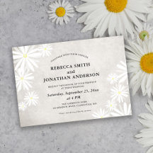 Mariage Bohème Rustique Fleurs Blanches Simples