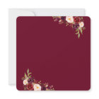 Mariage Bohème Rustique Floral Rouge Bourgogne Aqu