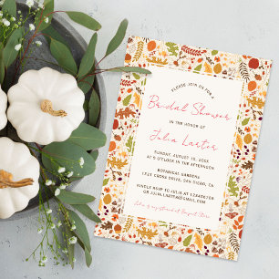 Invitation Mariage Bohème Séché Rustique Automne Chute Fête d