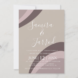 Invitation Mariage Bohème Simple Naturel sous une Arche