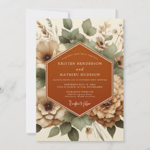 Invitation Mariage Bohème Terracotta Subtil
