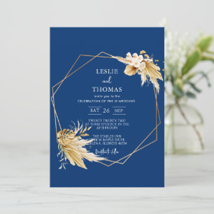 Invitation Mariage Boho, Ensemble d'herbe Pampas, Mariage mod