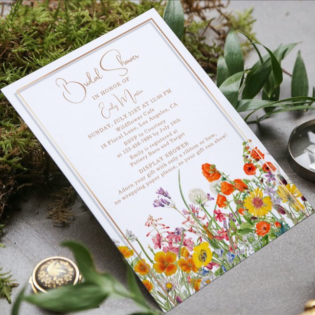 Invitation Mariage Boho Fleurs Sauvages (Créateur téléchargé)