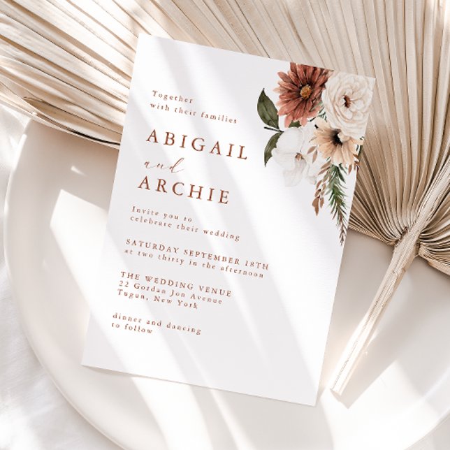 Invitation Mariage Boho minimal moderne (Créateur téléchargé)