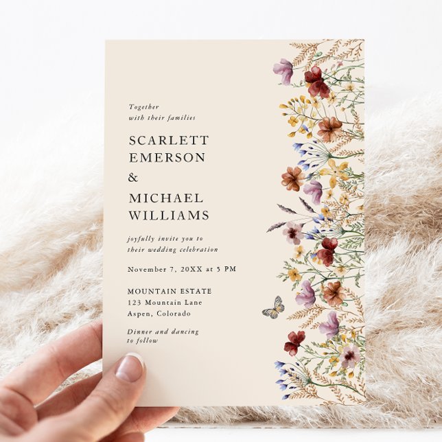 Invitation Mariage Boho moderne (Modern Boho Wedding Invitation
)
