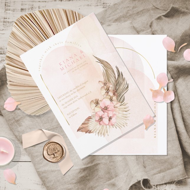 Invitation Mariage Boho Oasis ID959 (Créateur téléchargé)