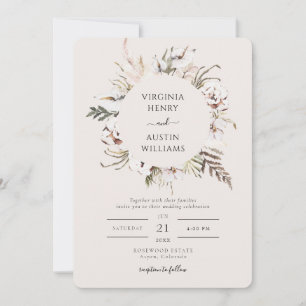 Invitation Mariage Boho simple
