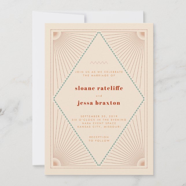 Invitation Mariage Boho Sud-Ouest (Devant)