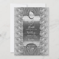Mariage Bois Gris Dentelle Blanc Antique Argent