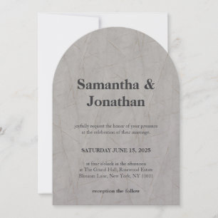 Invitation Mariage Bois texturé marbre