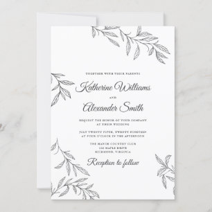 Invitation Mariage botanique