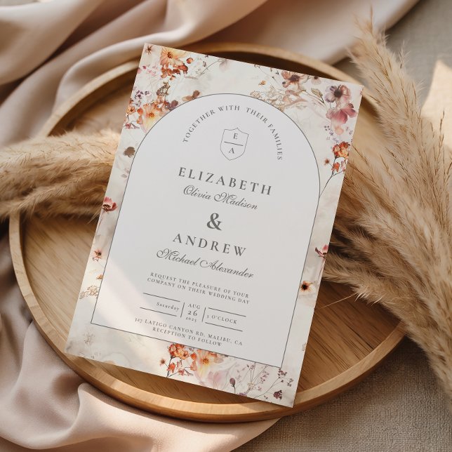Invitation Mariage Botanique à la Prairie Aérienne (Créateur téléchargé)